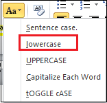 Comment convertir des majuscules en minuscules dans Word