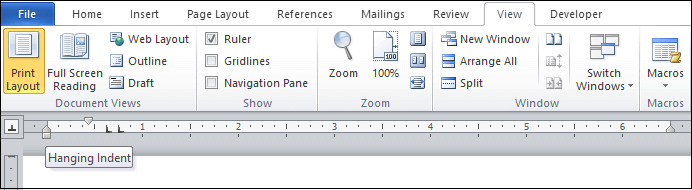 Comment créer un retrait négatif dans Word