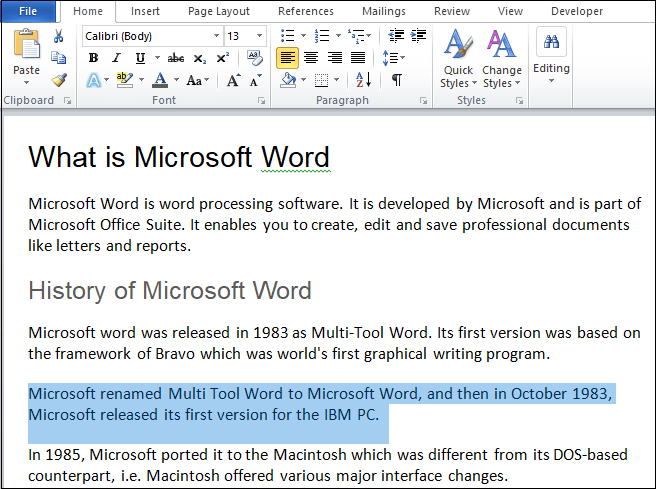 Comment créer un retrait négatif dans Word