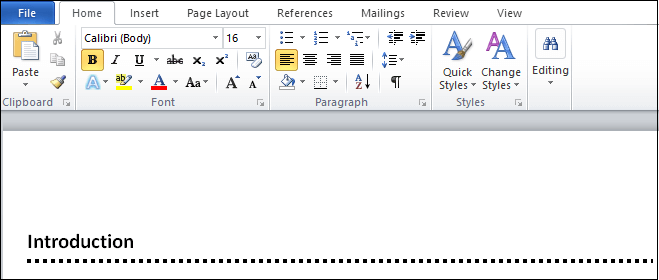 Comment insérer une ligne dans Word