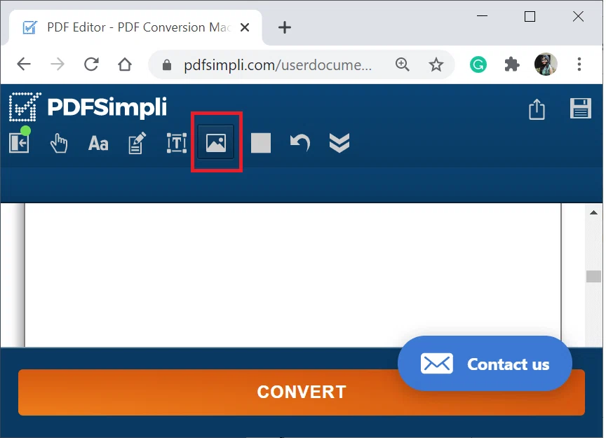 Insérer une image dans un PDF