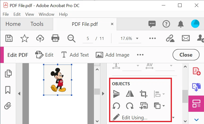 Insérer une image dans un PDF