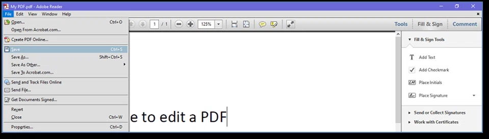 Enregistrer un PDF