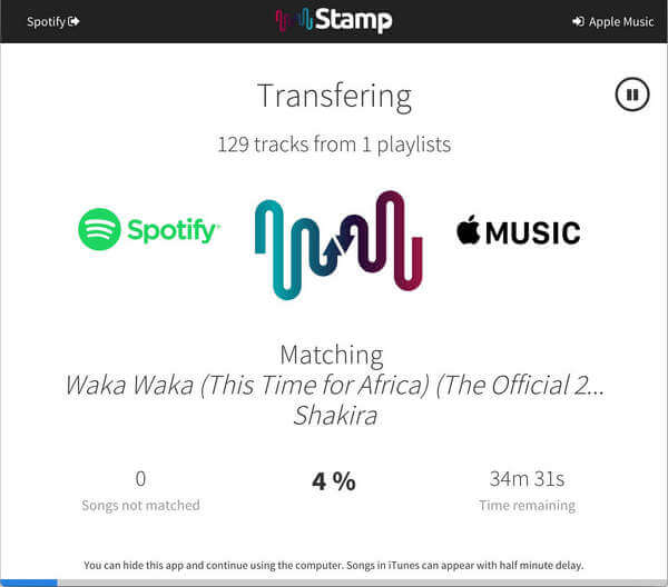 spotify to apple music stamp