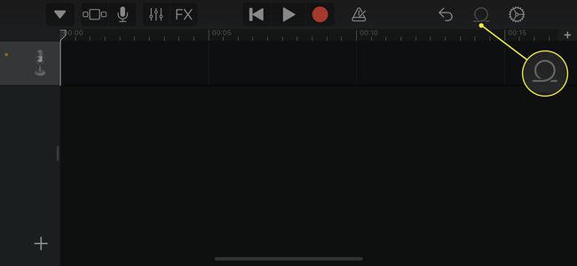 The Loop icon in Garageband on an iPhone.