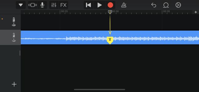 Steps to clip a track to make a ringtone in Garageband on an iPhone.