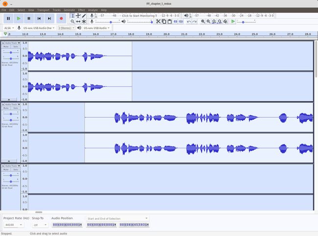 Screenshot of the entire recording selected.