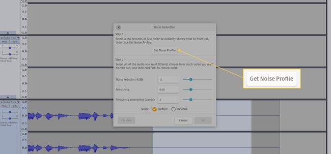 Screenshot of the Noise Reduction window.