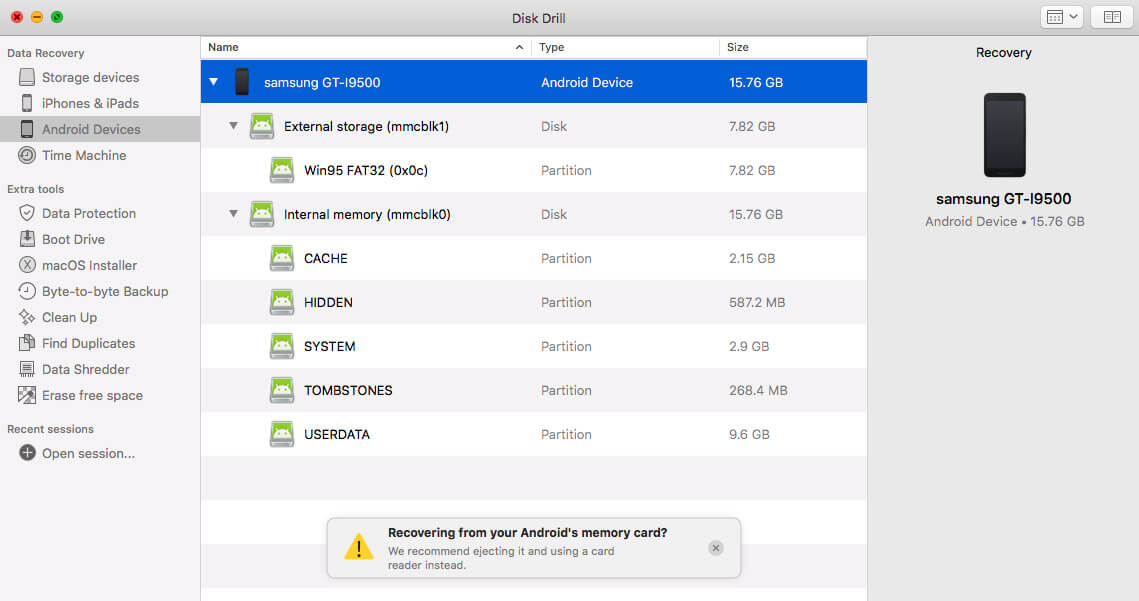 disk drill android recovery