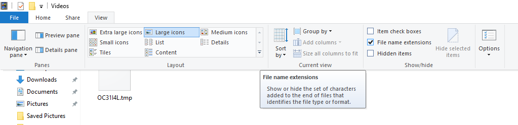 file name extensions