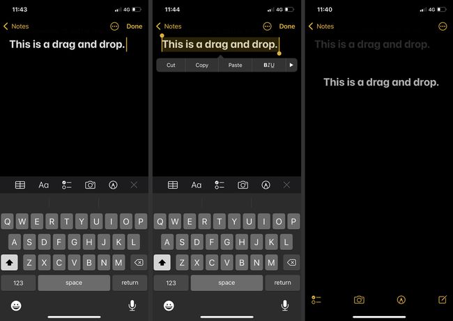 Dragging and dropping text across apps in iOS 15