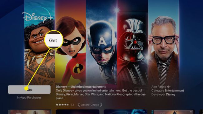 Screenshot of Disney app in Apple TV app store