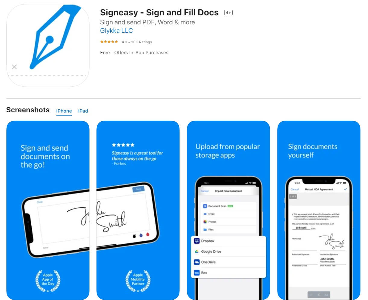 how to esign a document on iphone