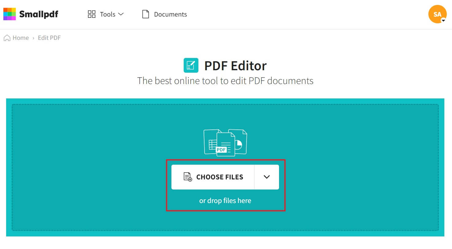 open file in smallpdf