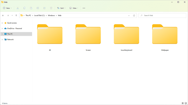 Windows web folder in Windows 11