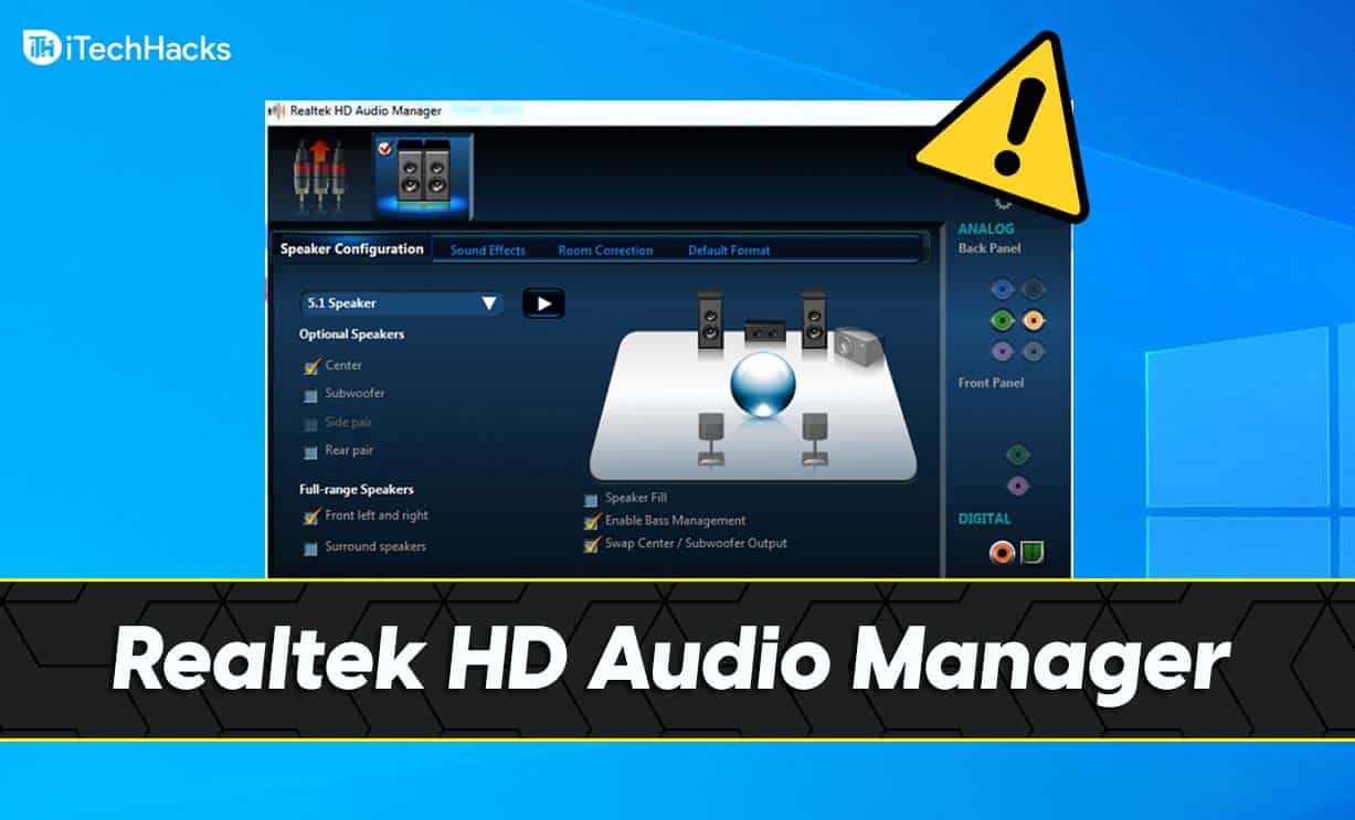How To Download and Install Realtek HD Audio Manager