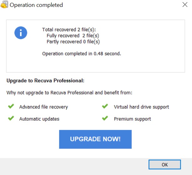 recuva recovery complete