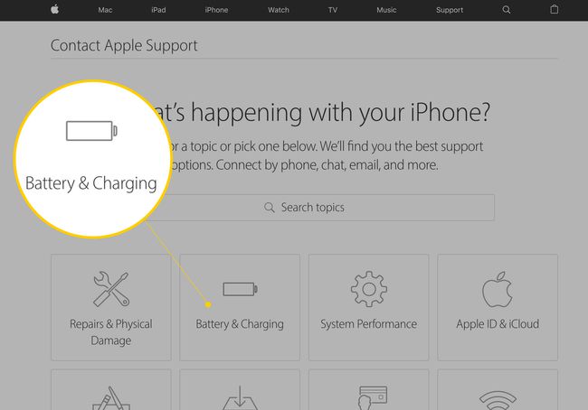 Battery & Charging topic in Apple Support