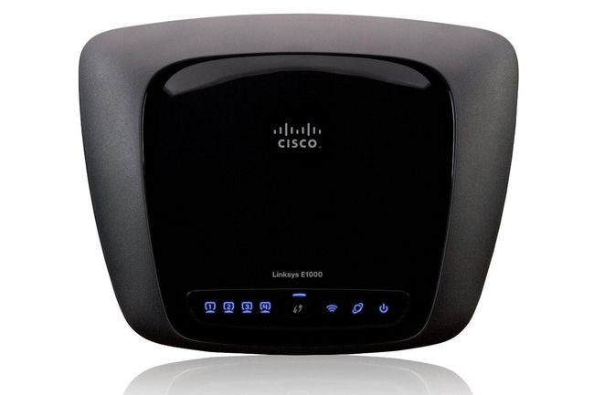 Linksys E1000 top view