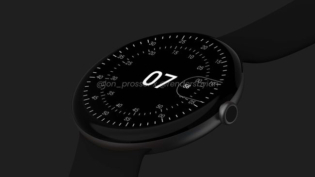 Google Pixel Watch render in black