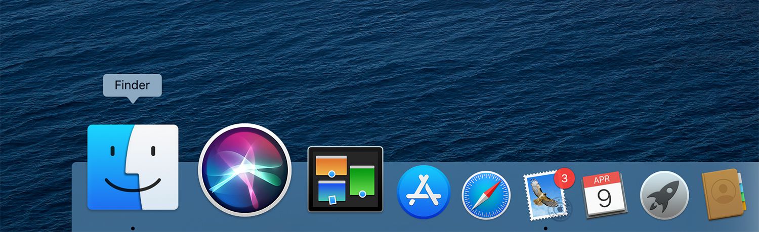 Finder icon on the Mac Dock