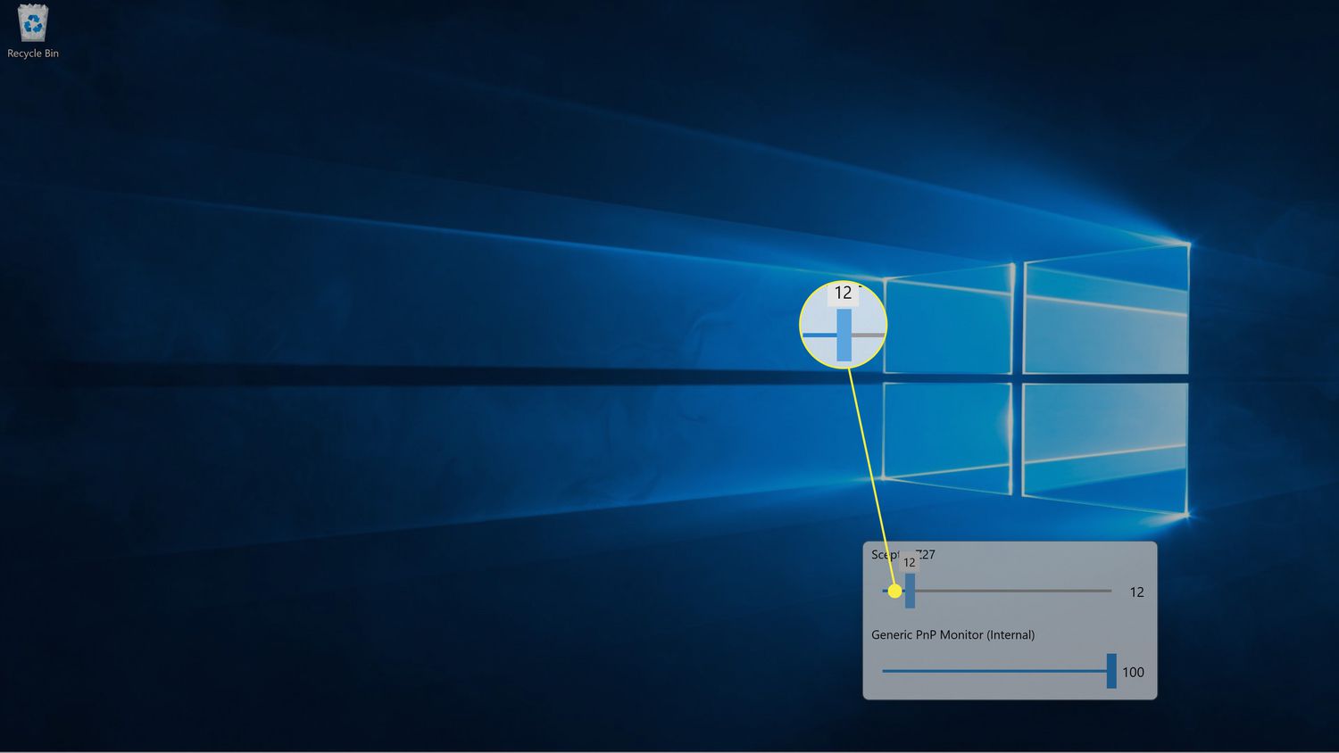 Monitorian monitor brightness sliders in Windows 11.