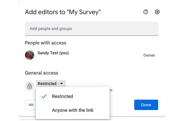 General Access settings