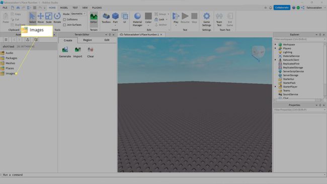 Images highlighted in Roblox Studio.