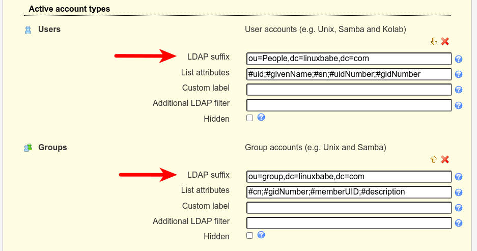 LDAP suffix