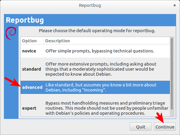 Reportbug