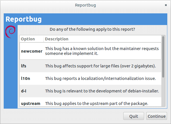 reportbug