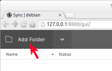 btsync add a folder for sharing