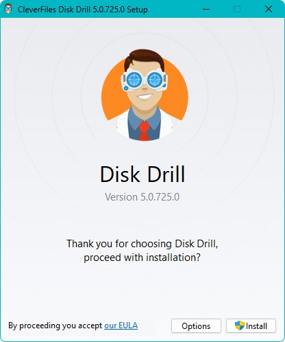 disk drill installation