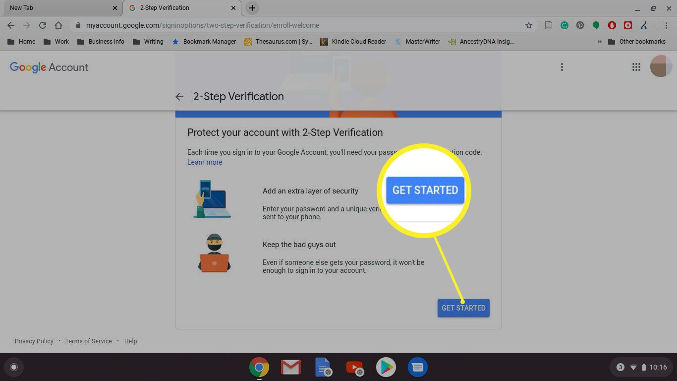 Get started with 2-step verification