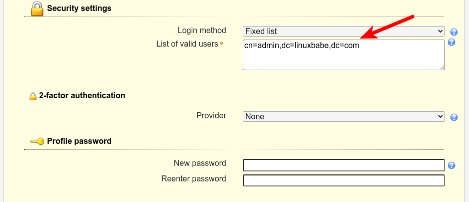 ldap account manager login dn