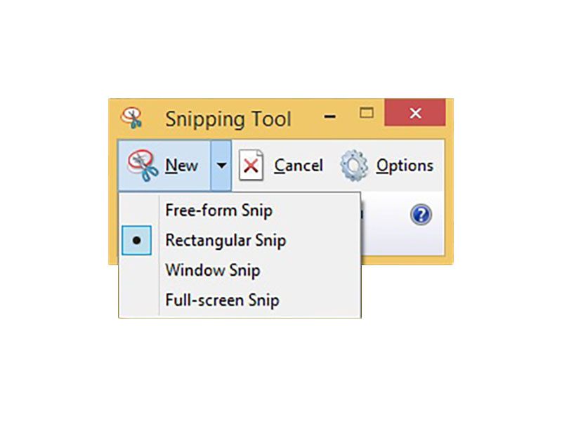 Windows Snipping Tool in Windows 8 and older