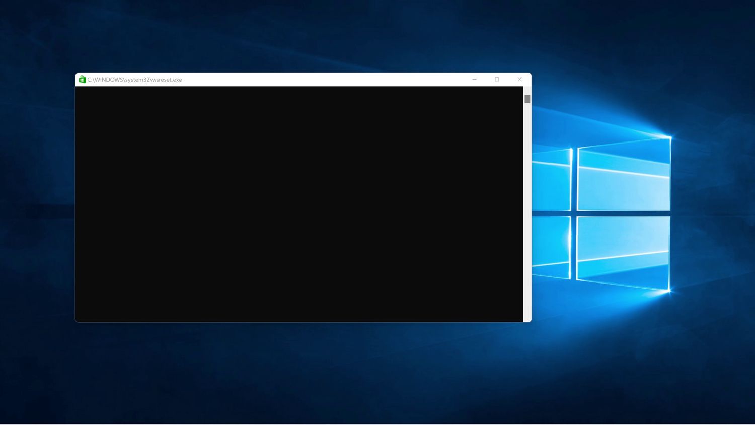 Wsreset.exe running in Windows 11.