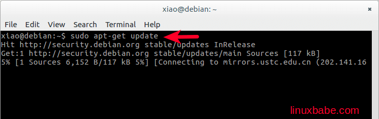 sudo apt-get update