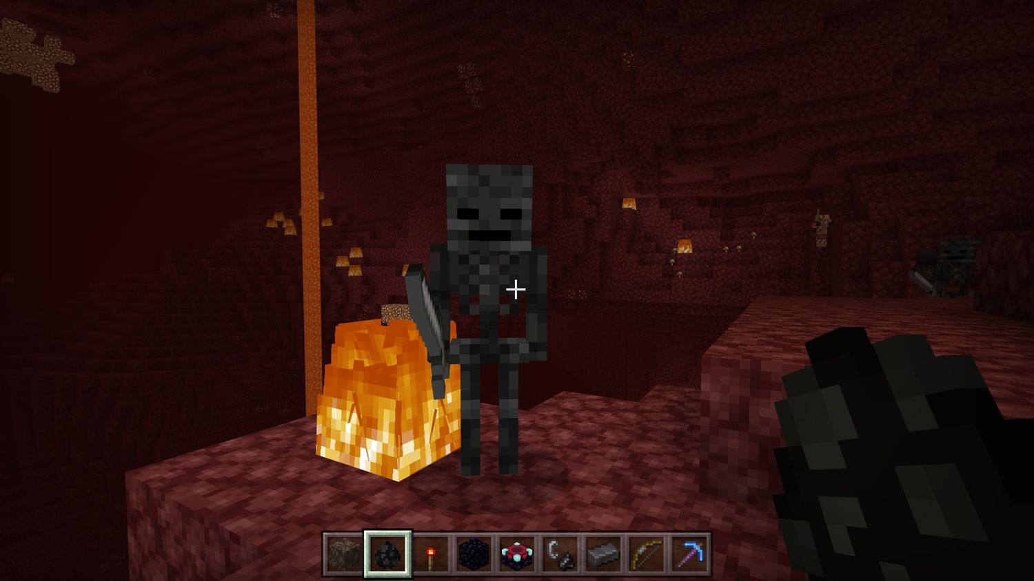 A Wither Skeleton in Minecraft