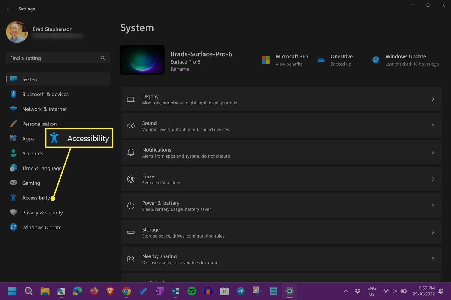 Accessibility in the Windows 11 Settings app