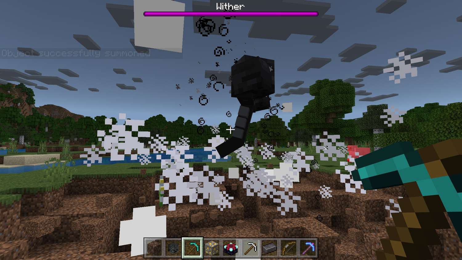 Spawning a Wither in Minecraft