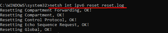 ipv6 reset