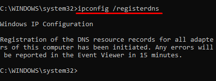 reregister dns