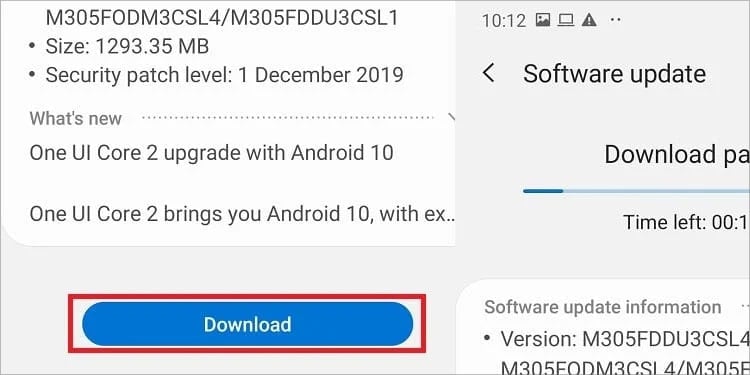 download-update-on-android