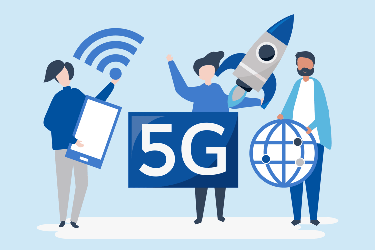 Illustration of 5G trials