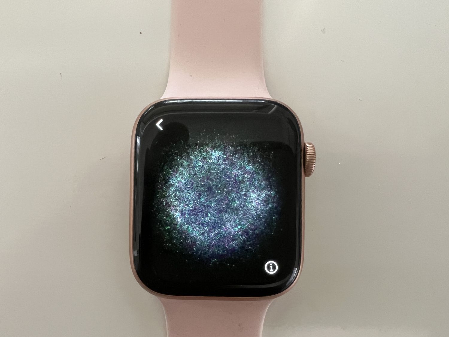 Swirly code on an Apple Watch