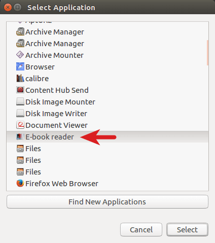 open mobi file with fbreader in ubuntu