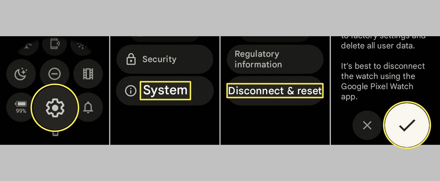 Pixel Watch reset steps