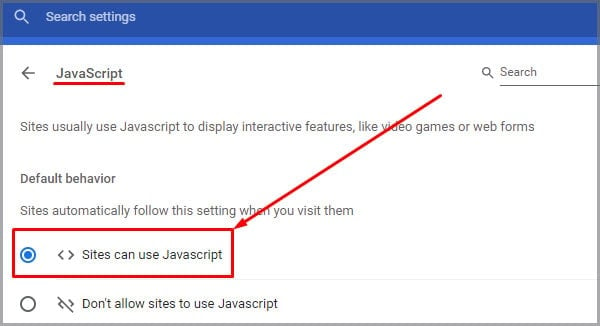 site-can-use-javasccript