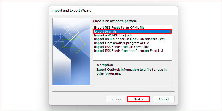 Click-on-Export-to-a-file